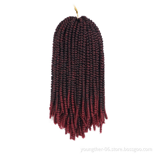 Nubian Twist Curly Crochet Hair Braid Synthetic Ombre Braiding Hair Spring Twist Crochet Braids Nubian Twist